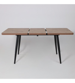 Стол BORG RADIAL-120, раздвижной 120(160)х80, Дуб Веллингтон/Чёрный