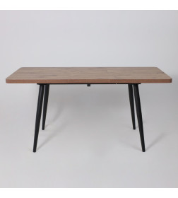 Стол BORG RADIAL-120, раздвижной 120(160)х80, Дуб Веллингтон/Чёрный