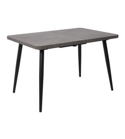 Стол BORG RADIAL-120, раздвижной 120(160)х80, Дымчатая керамика/Чёрный
