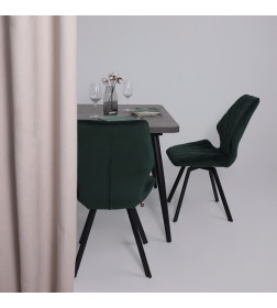 Стол BORG RADIAL-120, раздвижной 120(160)х80, Дымчатая керамика/Чёрный