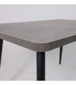 Стол BORG RADIAL-120, раздвижной 120(160)х80, Дымчатая керамика/Чёрный