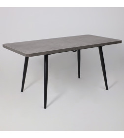 Стол BORG RADIAL-120, раздвижной 120(160)х80, Дымчатая керамика/Чёрный