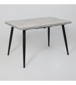 Стол BORG RADIAL-120, раздвижной 120(160)х80, Серый сланец/Чёрный