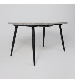 Стол BORG RADIAL-120, раздвижной 120(160)х80, Серый сланец/Чёрный