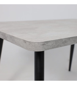 Стол BORG RADIAL-120, раздвижной 120(160)х80, Серый сланец/Чёрный