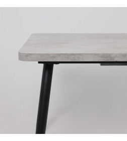 Стол BORG RADIAL-120, раздвижной 120(160)х80, Серый сланец/Чёрный