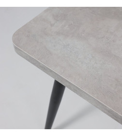 Стол BORG RADIAL-120, раздвижной 120(160)х80, Серый сланец/Чёрный