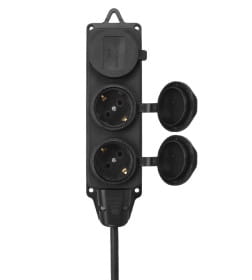 Удлинитель-шнур силовой 3 гнезда, 30 м, с/з, каучук, КГ, 4000 Вт, IP44 TDM Народный SQ1307-0248