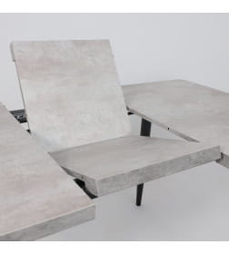 Стол BORG RADIAL-120, раздвижной 120(160)х80, Серый сланец/Чёрный