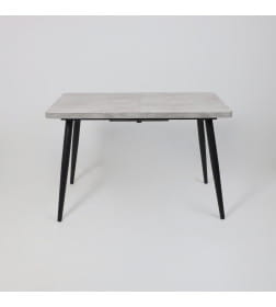 Стол BORG RADIAL-120, раздвижной 120(160)х80, Серый сланец/Чёрный