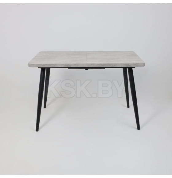 Стол BORG RADIAL-120, раздвижной 120(160)х80, Серый сланец/Чёрный (120233) 