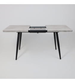 Стол BORG RADIAL-120, раздвижной 120(160)х80, Серый сланец/Чёрный