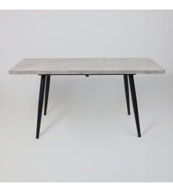 Стол BORG RADIAL-120, раздвижной 120(160)х80, Серый сланец/Чёрный