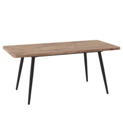 Стол BORG RADIAL-140, раздвижной 140(180)х85, Дуб Веллингтон/Чёрный