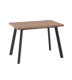 Стол BORG-110, раздвижной 110(142)х70, Дуб Веллингтон/Чёрный