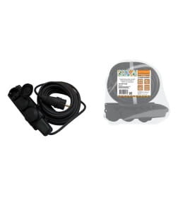 Удлинитель-шнур силовой 3 гнезда, 30 м, с/з, каучук, КГ, 3500 Вт, IP44 TDM Народный SQ1307-0228