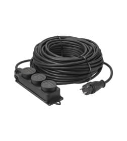 Удлинитель-шнур силовой 3 гнезда, 30 м, с/з, каучук, КГ, 4000 Вт, IP44 TDM Народный SQ1307-0248