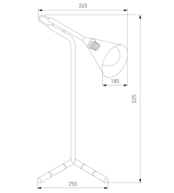 Настольный светильник со стеклянным плафоном 01186/1 черный Eurosvet