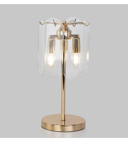 Настольный светильник со стеклянным плафоном 01170/3 золото Eurosvet