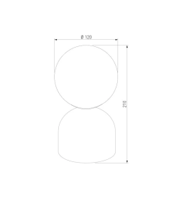 Настольный светильник со стеклянным плафоном 16039 Miki TK Lighting