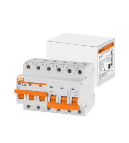 Выключатель автоматический с механической блокировкой (байпас) ВА47-29Б 3Р+3Р 10А 4,5кА х-ка C TDM SQ0206-0417