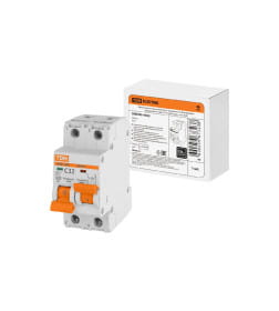 Выключатель автоматический с механической блокировкой (байпас) ВА47-29Б 1Р+1Р 32А 4,5кА х-ка C TDM SQ0206-0403