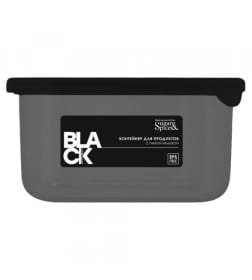 Контейнер для продуктов квадратный 0,8 л с гибкой крышкой BLACK