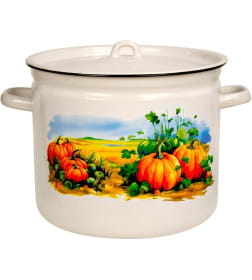 Кастрюля эмалированная 9,0 л "Осенний вайб" С-1621/4ЖмЭК Лысьвенский завод