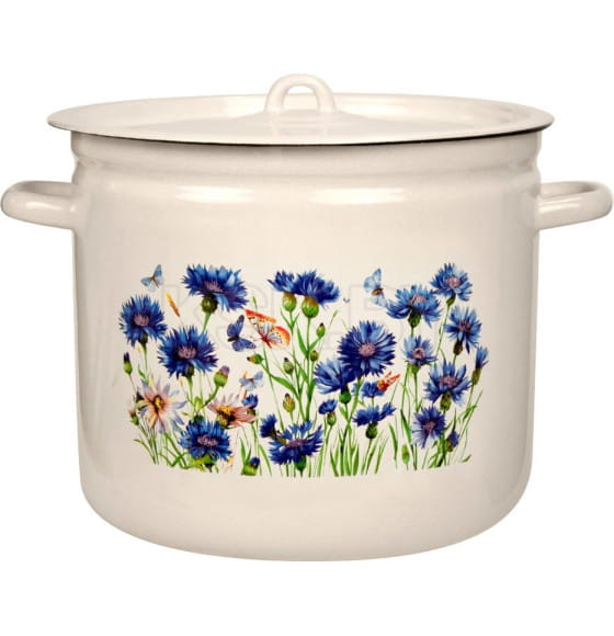 Кастрюля эмалированная 12,0 л "Васильки" С-1624/4ЖмЭК Лысьвенский завод (С-1624/4ЖмЭК) 