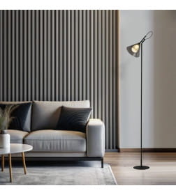 Напольный светильник со стеклянным плафоном 01187/1 черный Eurosvet