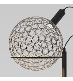 Напольный светодиодный светильник с металлическим плафоном 80492/1 черный Eurosvet