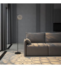 Напольный светодиодный светильник с металлическим плафоном 80492/1 черный Eurosvet