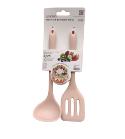 Набор кухонных принадлежностей, 2 пр. (ложка 21 см, лопатка 20,5 см) DA1319 МИКС