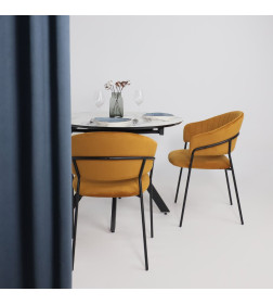 Стул AV 433, карри бархат Confetti chai tea/черный