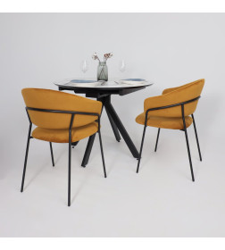 Стул AV 433, карри бархат Confetti chai tea/черный