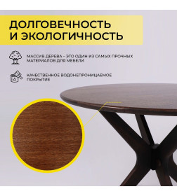 Стол ОКСФОРД, d1100*760, дуб натуральный/покрытие рич