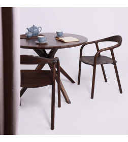 Стол ОКСФОРД, d1100*760, дуб натуральный/покрытие рич