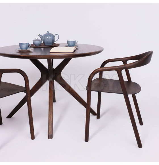 Стол ОКСФОРД, d1100*760, дуб натуральный/покрытие рич (107498) 