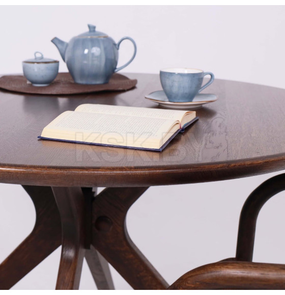 Стол ОКСФОРД, d1100*760, дуб натуральный/покрытие рич (107498) 