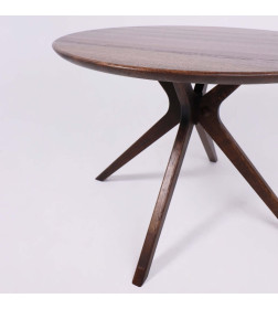 Стол ОКСФОРД, d1100*760, дуб натуральный/покрытие рич