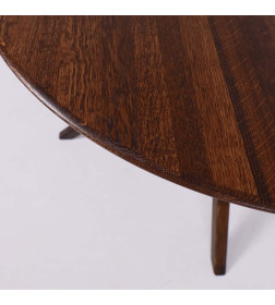 Стол ОКСФОРД, d1100*760, дуб натуральный/покрытие рич