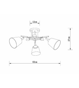 Люстра потолочная Arte Lamp GLASSY A5078PL-3BK
