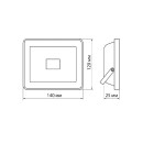 Прожектор светодиодный СДО-04-030Н-К (красный свет) 30 Вт, IP65, черный, TDM Народный SQ0336-0222 (SQ0336-0222) 