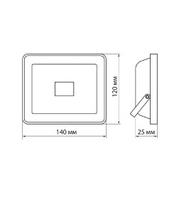 Прожектор светодиодный СДО-04-030Н-К (красный свет) 30 Вт, IP65, черный, TDM Народный SQ0336-0222