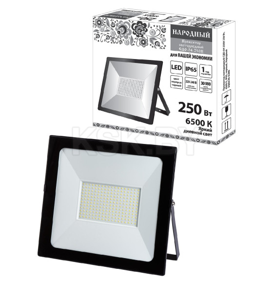 Прожектор светодиодный СДО-04-250Н 250 Вт, 6500 К, IP65, черный, TDM Народный SQ0336-0286 (SQ0336-0286) 