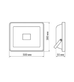 Прожектор светодиодный СДО-04-500Н 500 Вт, 6500 К, IP65, черный, TDM Народный SQ0336-0289