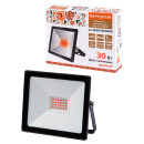 Прожектор светодиодный СДО-04-030Н-К (красный свет) 30 Вт, IP65, черный, TDM Народный SQ0336-0222 (SQ0336-0222) 