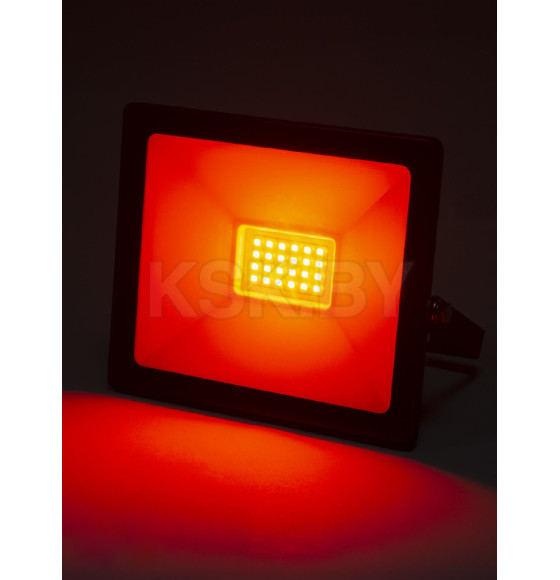 Прожектор светодиодный СДО-04-030Н-К (красный свет) 30 Вт, IP65, черный, TDM Народный SQ0336-0222 (SQ0336-0222) 