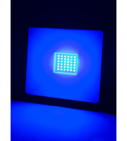 Прожектор светодиодный СДО-04-050Н-С (синий свет) 50 Вт, IP65, черный, TDM Народный SQ0336-0231