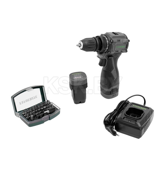 Дрель-шуруповёрт аккумуляторная DC 1620 PROF Li-ion, 16.8В, 2Ач, 0-450/0-1450об/мин FAVOURITE